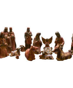 Nacimiento Tradicional Navideño de Barro Oxidado