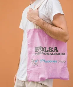 Bolsa De Tela De Colores Personalizada/Tamaño 40cm/ Recicla y cuida el ambiente/ Multiuso